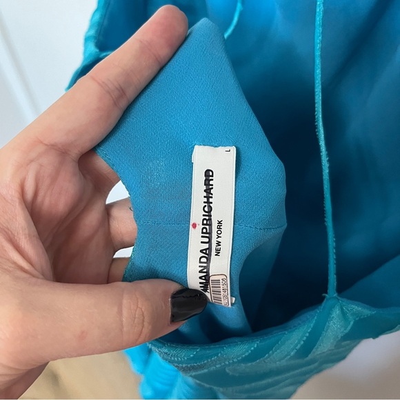 Amanda Uprichard Kimball Mini Dress Size Large in Blue - Picture 6 of 7